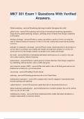 MKT 301 Exam 1 Questions With Verified Answers&period;