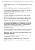 NORTH CAROLINA HEALTH INSURANCE STATE EXAM PREP
