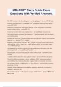 MRI-ARRT Study Guide Exam Questions With Verified Answers&period;