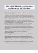 MDA NDAEB Prep Exam Questions And Answers 100&percnt; Verified