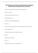 PRAXIS Elementary Education&colon; Multiple Subjects Mathmatics  &lpar;5003&rpar; Practice Test Questions &lpar;form 3&rpar; Graded A&plus;