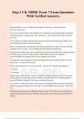 Step 2 CK NBME Form 7 Exam Questions With Verified Answers&period;