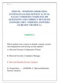 FEDVTE - WINDOWS OPERATING  SYSTEM EXAM 2024 NEWEST ACTUAL  EXAM 2 VERSIONS COMPLETE 450  QUESTIONS AND CORRECT DETAILED  ANSWERS &lpar;100&percnt; VERIFIED ANSWERS&rpar;  &vert;ALREADY GRADED A&plus;