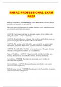 RHFAC CURRENT BUNDLED EXAMS WITH QUESTIONS AND VERIFIED ANSWERS