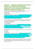 FEDVTE - WINDOWS OPERATING SYSTEM EXAM 2024 COMPLETE UPDATED QUESTION WITH ANSWERS VERIFIED BY EXPERTS ALREADY GRADED A&plus; 