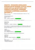 FEDVTE - WINDOWS OPERATING SYSTEM EXAM NEWEST ACTUAL EXAM COMPLETE 300 QUESTIONS AND CORRECT DETAILED ANSWERS &lpar;VERIFIED ANSWERS&rpar; &vert;ALREADY GRADED A&plus; 