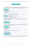 SAL 301 Final Exam &vert; Questions with 100&percnt; Correct Answers