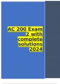 AC 200 Exam 2 with complete solutions 2024&period;