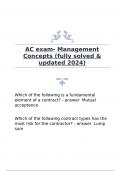 AC exam- Management Concepts &lpar;fully solved & updated 2024&rpar;&period;