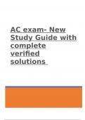 AC exam- New Study Guide with complete verified solutions