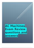 AC Machines Exam Review questions and answers&period;