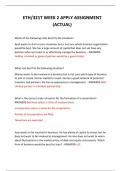  ETH&sol;321T WEEK 2 APPLY ASSIGNMENT &lpar;ACTUAL&rpar; 2024 QUESTIONS AND ANSWERS