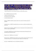 ASU BIO 340- GENETICS EXAM 1 STUDY MATERIAL &lpar;COMBINED&rpar; QUESTIONS AND ANSWERS WITH SOLUTIONS 2024
