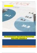 Pre-Assessment&colon; Educational Psychology WGU D307 GRADED A