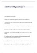 AQA A level Physics Paper 1 EXAM QUESTIONS AND ANSWERS