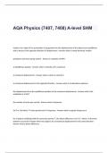 AQA Physics &lpar;7407&comma; 7408&rpar; A-level SHM EXAM QUESTIONS AND ANSWERS
