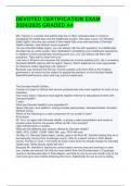 DEVOTED CERTIFICATION EXAM 2024&sol;2025 GRADED A&plus;