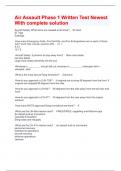 Air Assault Phase 1 Written Test Newest With complete solution
