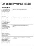 RN ATI LEADERSHIP PROCTORED 2023 AND 2024 ACTUAL EXAMS COMPLETE 140 QUESTIONS AND CORRECT DETAILED ANSWERS &lpar;VERIFIED ANSWERS&rpar; 