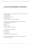 Commercial Refrigeration Certification Exam Questions and Answers