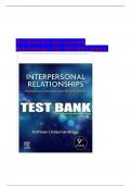 Test Bank For Interpersonal Relationships&comma; 9th - 2023 All Chapters