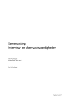 Samenvatting Interview- en Observatievaardigheden