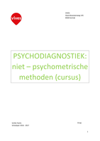 Psychodiagnostiek: niet-psychometrische methoden (cursus)