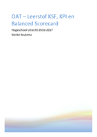 OAT BIV samenvatting Balanced Scorecard 