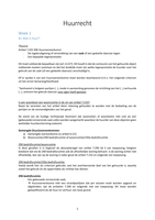 Huurrecht Universiteit Leiden Week 1 