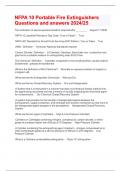 NFPA 10 Portable Fire Extinguishers Questions and answers 2024&sol;25