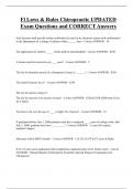 Fl Laws & Rules Chiropractic UPDATED  Exam Questions and CORRECT Answers