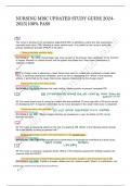 NURSING MISC UPDATED STUDY GUIDE 2024 2025&vert;100&percnt; PASS