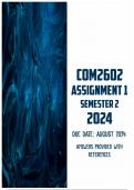 COM2602 Assignment 1 Semester 2 2024 &vert; Due August 2024