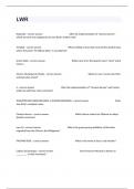 LWR Study Guide With Actual Questions And Complete Answers&period;