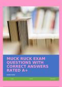 MUCK RUCK EXAM QUESTIONS WITH CORRECT ANSWERS RATED A&plus;