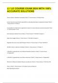 LI &sol; LE COURSE EXAM 2024 WITH 100&percnt; ACCURATE SOLUTIONS