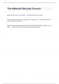 The National Security Council Practice Questions And Complete Answers&period;