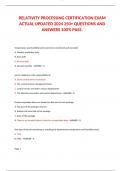 ACCURATE SOLUTIONS FOR RELATIVITY PROCESSING CERTIFICATION  ACTUAL EXAM 2024&sol;2025