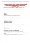 Chapter 9&colon; Theory and Practice of Counseling & Psychotherapy&colon; Behavioral Therapy 2024 Answered Exam