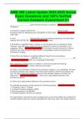 AMB 400 Latest Update 2024-2025 Actual Exam Questions and 100&percnt; Verified Correct Answers Guaranteed A&plus;