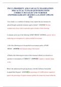 PSI CA PROPERTY AND CASUALTY EXAMINATION 2024&sol; ACTUAL 75 EXAM QUESTIONS WITH CORRECT DETAILED AND VERIFIED ANSWERS&sol;ALREADY GRADED A&plus;&sol;LATEST UPDATE 2024