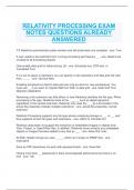  RELATIVITY CERTIFIED PROCESSING SPECIALIST FLASH CARDS QUESTIONS ALREADY ANSWERED
