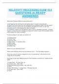  RELATIVITY CERTIFIED PROCESSING SPECIALIST FLASH CARDS QUESTIONS ALREADY ANSWERED