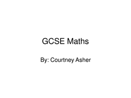 GCSE Maths revision.