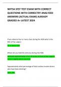 NHTSA SFST TEST EXAM WITH CORRECT QUESTIONS WITH CORRECTRY ANALYZED ANSWERS &lpar;ACTUAL EXAM&rpar; ALREADY GRADED A&plus; LATEST 2024 