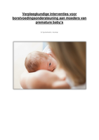 verslag borstvoedingsondersteuning aan moeders van preamture kinderen