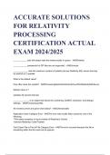 Exam &lpar;elaborations&rpar; RELATIVITY PROCESSING 