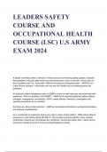Exam &lpar;elaborations&rpar; LEADERS SAFETY COURSE AND OCCUPATIONAL HEALTH COUR 