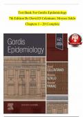 TEST BANK For Gordis Epidemiology&comma; 7th Edition By David D Celentano&semi; Moyses Szklo&comma; Verified Chapters 1 - 20&comma; Complete Newest Version