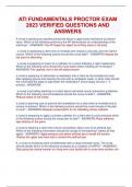 ATI FUNDAMENTALS PROCTOR EXAM  2023 VERIFIED QUESTIONS AND  ANSWERS